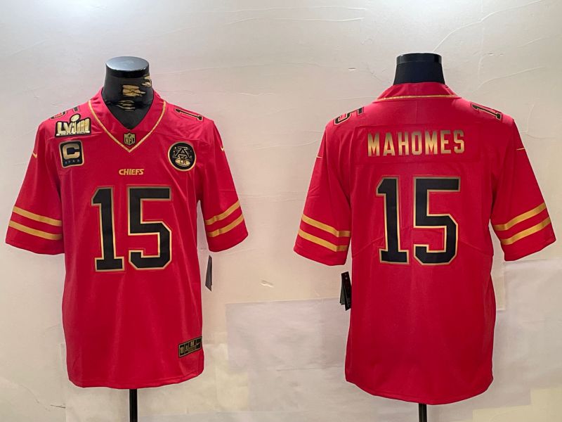 Men Kansas City Chiefs #15 Mahomes Red 2024 Nike Vapor Limited NFL Jersey style 2->houston texans->NFL Jersey